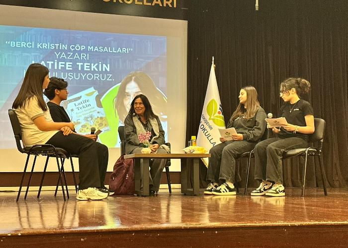 ÜNLÜ HİKAYE VE ROMAN YAZARI LATİFE TEKİN LİSE ÖĞRENCİLERİMİZLE BULUŞTU